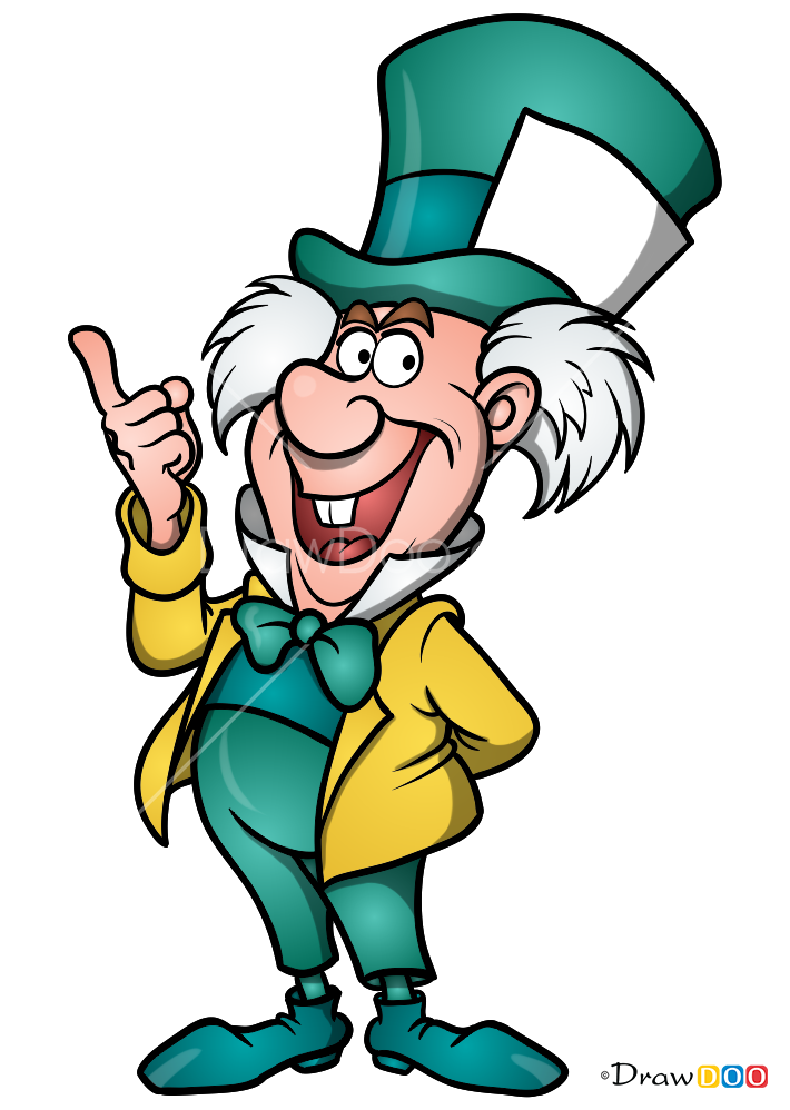 How to Draw Mad Hatter 2, Alice in Wonderland